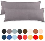 Poduszki dekoracyjne - aqua-textil aquatextil Classic Line poszewka na poduszkę, powłoczka, 13 modnych kolorów i 4 rozmiary, 2 sztuki w opakowaniu, 100% makobawełna (dżersej) wysokiej jakości 10849 - miniaturka - grafika 1