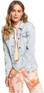 Kurtki damskie - Roxy kurtka damska MIDNIGHT DRIVE JACKET Bleached Blue BEZW - miniaturka - grafika 1