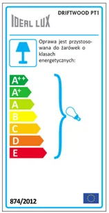 Ideal Lux Lampa Stojąca Driftwood Pt1 148939 Średnica 55,0 Wys. 157,5 - Lampy stojące - miniaturka - grafika 3