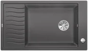 Zlewozmywaki - Blanco ELON XL 8 S Silgranit PuraDur Szarość skały odwracalny korek auto. InFino kratka ociekowa 524861 - miniaturka - grafika 1