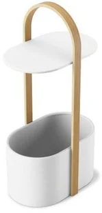 Umbra Stolik z rączką Bellwood biały/ naturalny - Ławy i stoliki kawowe - miniaturka - grafika 5