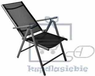 Garthen Zestaw ogrodowy składany stół + 4 krzesła - czarny - Meble ogrodowe - miniaturka - grafika 8