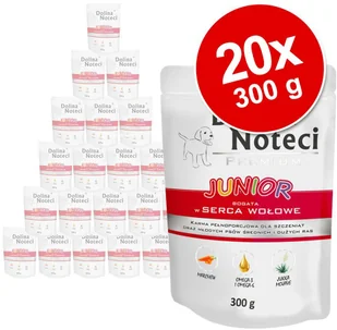 Dolina Noteci Megapakiet Junior, 20 x 300 g - Bogata w serca wołowe - Mokra karma dla psów - miniaturka - grafika 2