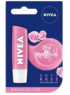 Nivea Pomadka Pielęgnująca Soft Rose różana - Balsamy do ust - miniaturka - grafika 2