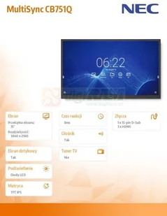 NEC MultiSync CB751Q - Monitory reklamowe i wyświetlacze - miniaturka - grafika 6