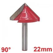 Frezy - Frez VHM 3D 22mm 90 stopni chwyt 6mm carving - miniaturka - grafika 1