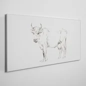 Obrazy i zdjęcia - PL Coloray Obraz Canvas Rysunek zwierzę krowa 120x60cm - miniaturka - grafika 1