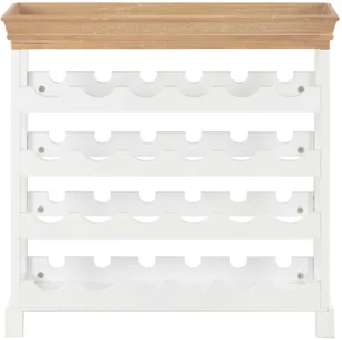 vidaXL Szafka na wino, biała, 70x22,5x70,5 cm, MDF - Pozostałe akcesoria kuchenne - miniaturka - grafika 3