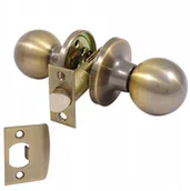 Klamki - Gałka do drzwi pokojowych z zamkiem Mosiądz - miniaturka - grafika 1