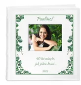 Albumy fotograficzne - NA Murrano Album mały z oknem nadruk dedykacja dla niej 40 urodziny ALB-SO-WH-UV-010 - miniaturka - grafika 1
