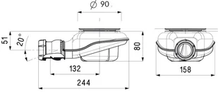 Excellent Syfon brodzikowy FAST niski 90 mm INEX.1918.90 - Syfony - miniaturka - grafika 2