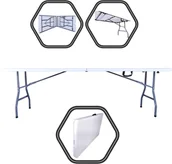 Pawilony ogrodowe - BRIMO Stół plastikowy składany - 242x75 cm - miniaturka - grafika 1