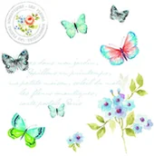 Folia, papier śniadaniowy, serwetki - Nuova R2S R2S Serwetki deserowe 20 szt R2S Napkins motyle 414 SPBU - miniaturka - grafika 1