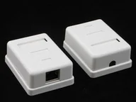 Wtyczki i adaptery - Netrack gniazdo kompletne natynkowe 1xRJ45 FTP kat5e NP519 - miniaturka - grafika 1