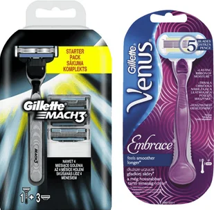 Gillette Procter & Gamble Czech Republic s.r.o Mach 3 golarka głowice 3 szt) + Venus Embrace golarka głowica 1 szt) - Depilacja - miniaturka - grafika 2