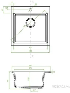 Laveo Zlewozmywak granitowy beżowy ALENA SBA 410T - Zlewozmywaki - miniaturka - grafika 5