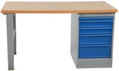 Stoły warsztatowe - intra.se Swedmach Wytrzymały Stół Warsztatowy Z Szafką, Blat 2000Mm, Nośność 500Kg Blat Hartowany Olejowo - miniaturka - grafika 1
