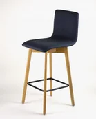 Taborety i hokery - Delta Hoker GRIM W dębowy pikowana tkanina - miniaturka - grafika 1