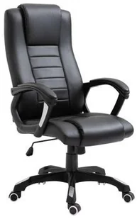 Fotel biurowy, krzesło biurowe vidaXL Krzesło biurowe, czarne, sztuczna skóra - Fotele i krzesła biurowe - miniaturka - grafika 10