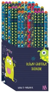 Majewski Ołówek trójkątny HB Monster p72 - Przybory szkolne - miniaturka - grafika 2