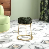 Pufy i podnóżki - shumee Okrągły stołek kolorowy obity tkaniną - miniaturka - grafika 1