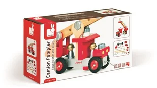 Janod WÓz strażacki do składania drewniany duży - Klocki - miniaturka - grafika 2