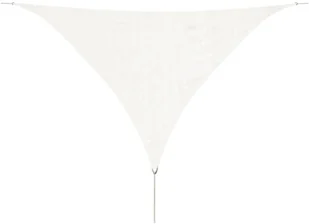 vidaXL Żagiel ogrodowy HDPE trójkątny 3,6x3,6x3,6 m, biały - Parasole ogrodowe - miniaturka - grafika 2