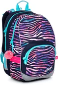 Plecaki szkolne i tornistry - Topgal Dziewczęcy plecak w paski zebra KIMI 21010 G - miniaturka - grafika 1