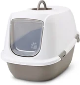 Kuwety dla kotów - Savic Leo kuweta dla kota Ciepłoszaro-biała - miniaturka - grafika 1