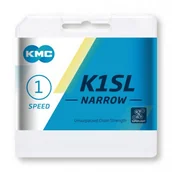 Łańcuchy rowerowe - KMC K1SL Narrow Łańcuch 1 rz., silver 100 Links 2020 Łańcuchy 240591 - miniaturka - grafika 1