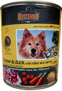 Belcando Kurczak z kaczką prosem i marchewką puszka 800g - Mokra karma dla psów - miniaturka - grafika 2
