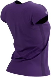 Compressport Koszulka biegowa damska z krótkim rękawem TRAINING T-SHIRT fioletowa - Bielizna sportowa damska - miniaturka - grafika 4