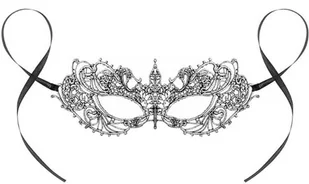 Go Maska karnawałowa ażurowa Srebrna Magia 1 szt MASM-YH - Dodatki do strojów karnawałowych - miniaturka - grafika 2