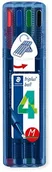 Długopisy - Staedtler Kula triplus ball 437 m, 4er Kabura 437 MSB4 ST - miniaturka - grafika 1
