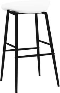 vidaXL Krzesła barowe, 4 szt., białe - Taborety i hokery - miniaturka - grafika 5