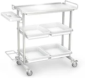 Meble i wyposażenie gabinetów medycznych - Ztm Tech-med C-04/A1-ST wózek oddziałowy szpitalny C-03-B2Q-66-ST-W - miniaturka - grafika 1