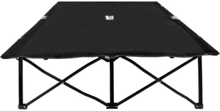 vidaXL Dwuosobowy leżak, składany, czarny, stal - Leżaki ogrodowe - miniaturka - grafika 3