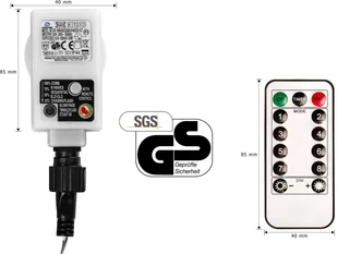 VOLTRONIC KURTYNA ŚWIETLNA ZWISAJĄCE LAMPKI SOPLE 3x6M 600 LED 30010252 - Oświetlenie świąteczne - miniaturka - grafika 8