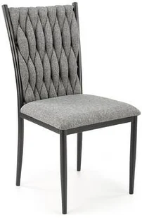 Krzesło tapicerowane szare K435 na czarnych metalowych nogach - Krzesła - miniaturka - grafika 2