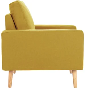 vidaXL 2-częściowy komplet wypoczynkowy, obity tkaniną, żółty - Komplety wypoczynkowe - miniaturka - grafika 8