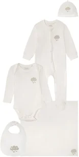 LUPILU LUPILU Zestaw niemowlęcy z biobawełny (body, pajacyk, sliniak, czapka, pieluszka), 5 elementów - Komplety dla niemowląt - miniaturka - grafika 2