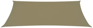 vidaXL Prostokątny żagiel ogrodowy, tkanina Oxford, 2x4,5 m, beżowy vidaXL - Parasole ogrodowe - miniaturka - grafika 4