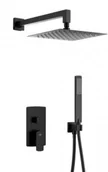 Stelaże i zestawy podtynkowe do WC - ARMATURA KRAKÓW 5539-511-81 MOKAIT ZESTAW NATRYSKOWY PODTYNKOWY Z BATERIĄ 3 FUNKCYJNĄ CZARNY - miniaturka - grafika 1