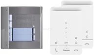 Domofony - Bticino Zestaw domofonowy dwurodzinny podtynkowy panel SFERA Stalowoszary + 2 unifony Classe 100 A16E 364234D 364234D - miniaturka - grafika 1