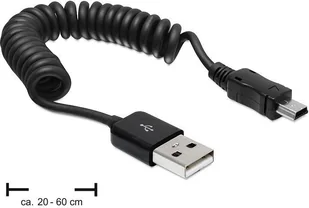 Delock Kabel USB AM-USB Mini Spirala 20-60cm AKDEKKU0001 - Kable USB - miniaturka - grafika 7