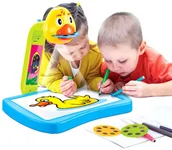 Zabawki AGD - KinderSafe Projektor z tablicą do rysowania 21 obrazków + PISAKI 8196 8196 - miniaturka - grafika 1