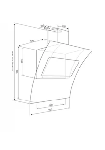 SeeNERGY Manta 90 BL Czarny - Okapy kuchenne - miniaturka - grafika 5