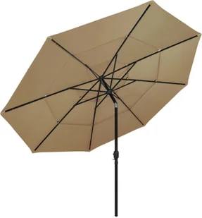 vidaXL 3-poziomowy parasol na aluminiowym słupku, taupe, 3,5 m 313879 - Parasole ogrodowe - miniaturka - grafika 3
