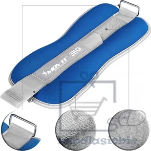 Movit Neoprenowe ciężary mankiety odblaskowe - 2 x 3 kg - Pozostały sprzęt siłowy - miniaturka - grafika 7