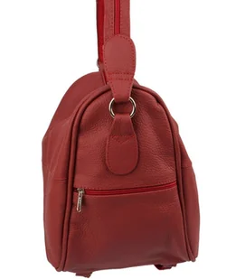Magre (PL) Plecak Skórzany (PL) JOWITA Skóra Naturalna Licowa BORDOWY - Torebki damskie - miniaturka - grafika 2